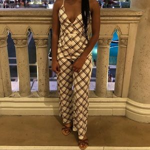Striped, cross back jumpsuit from Forever 21.